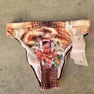 NWT Hot as Hell snake design high waisted bikini bottoms XS
